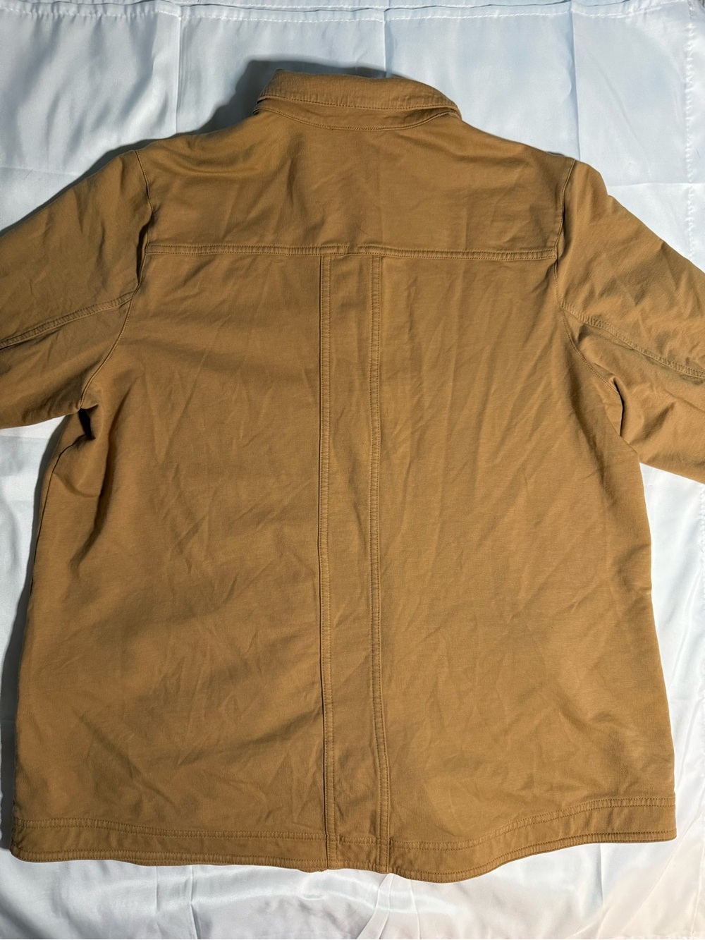J.Jill Knit Modern Barn Jacket Camel Button Front Utility Shacket Medium - Picture 7 of 9